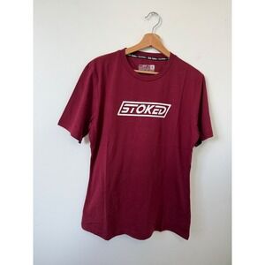 New - Belo Customs Stoked Women's T-Shirt – Red – Size XL